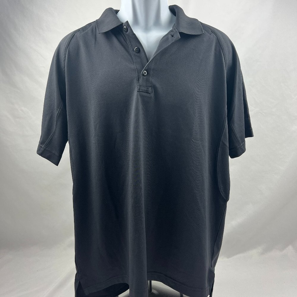 5.11 Tactical Series Mens Sz Medium Black Short Sleeve Polo Shirt 100% Polyester
